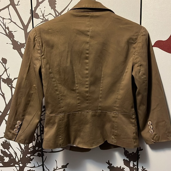 Forever 21 (Forever XXI) Women’s Size S Brown Tan & White One Button Blazer $30 - Picture 9 of 12